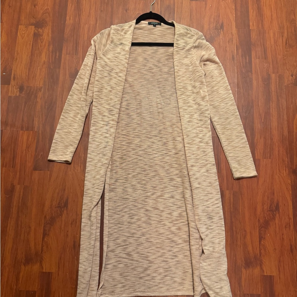 Long Baby Pink Open Cardigan